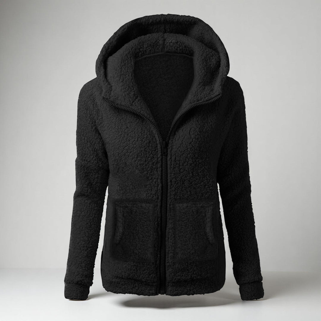 Colete de Senhora Sem Mangas com Fecho Preto Casual Superior