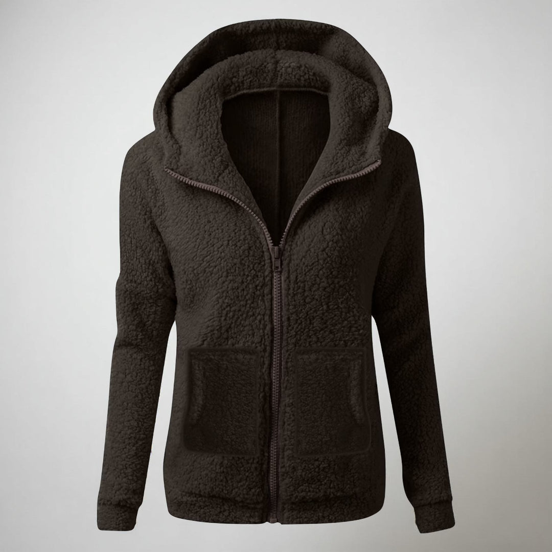 Colete de Senhora Sem Mangas com Fecho Preto Casual Superior