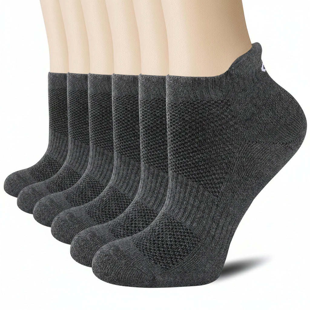 Meias Desportivas Baixas para Tornozelo Respirantes Amortecimento Suporte ao Arco