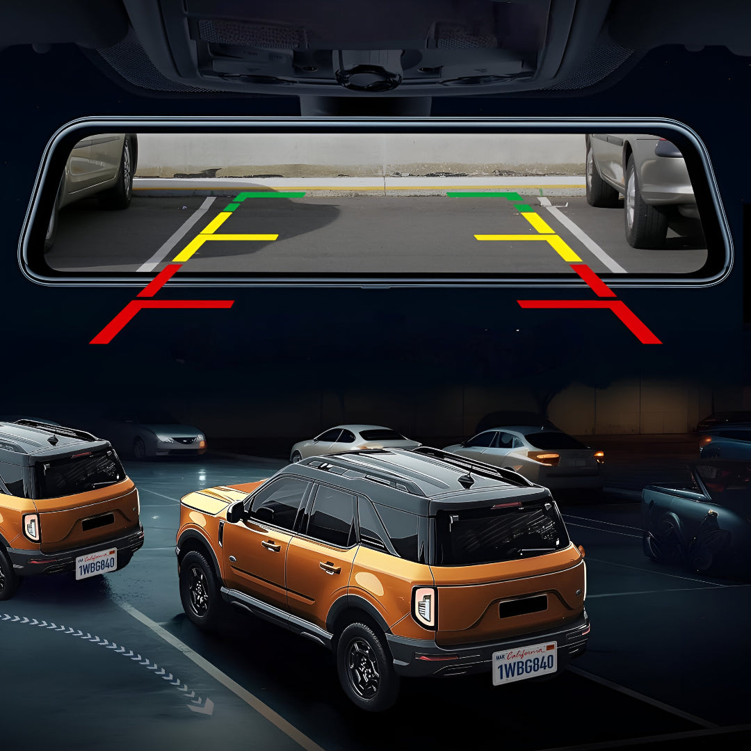 Câmara de Espelho Retrovisor com Gravação 4K para Automóvel