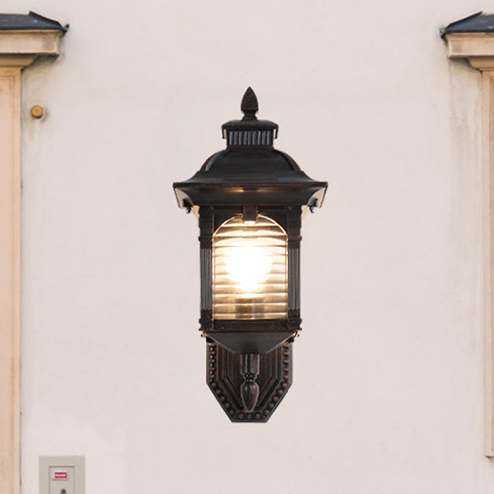 European Black Balcony Exterior Wall Lamp