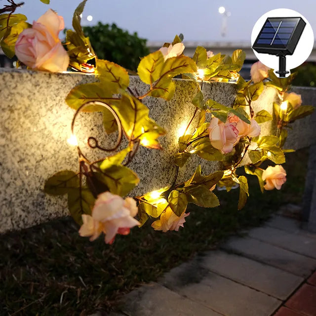 LumiLeaf - Solar LED String Lights with Maple Leaf – Weatherproof & Energy Efficient for Garden and Balcony
