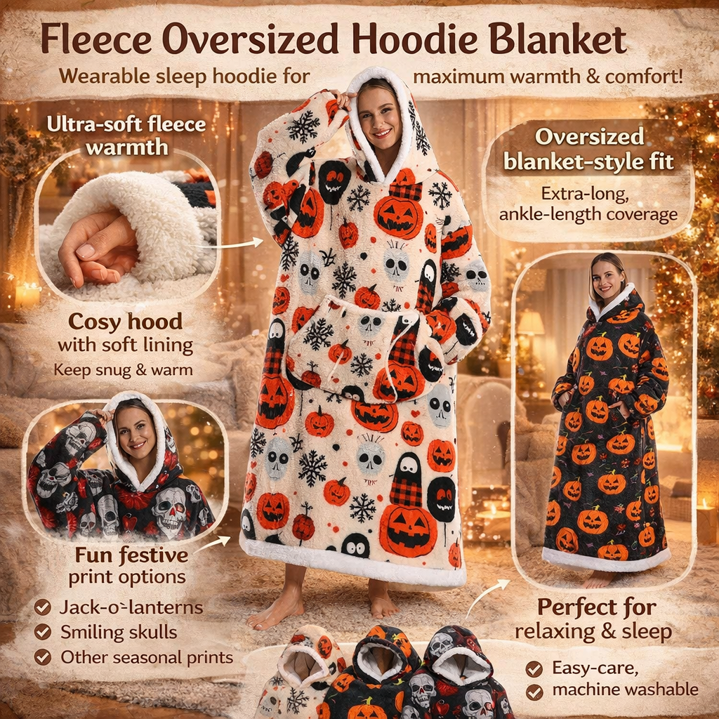 Fleece Oversized Hoodie Gezellige Stijlvolle Slaapzak Hoodie