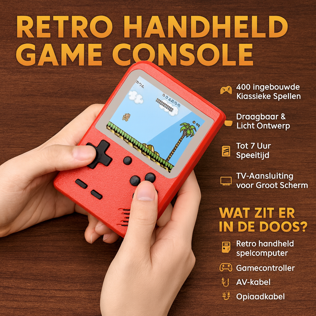 Games Retro Handheld Console 400 Spellen Draagbaar Kleurenscherm