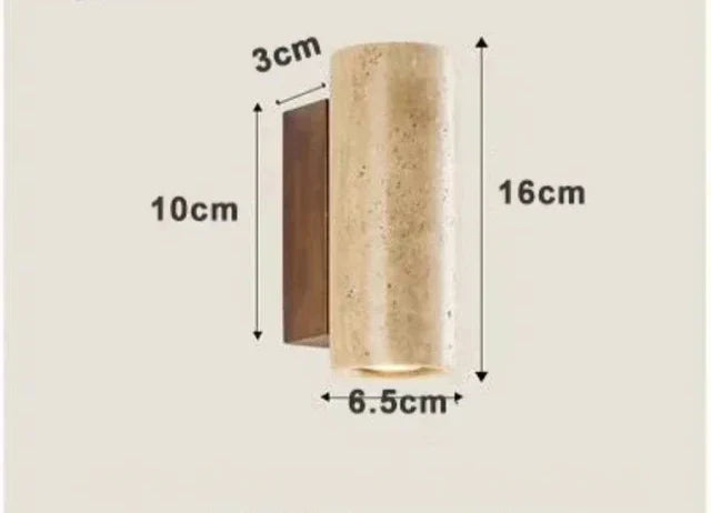 StoneGlow - Lámpara de pared moderna con aspecto de piedra natural para sala de estar y dormitorio