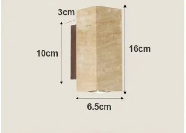 StoneGlow - Lámpara de pared moderna con aspecto de piedra natural para sala de estar y dormitorio