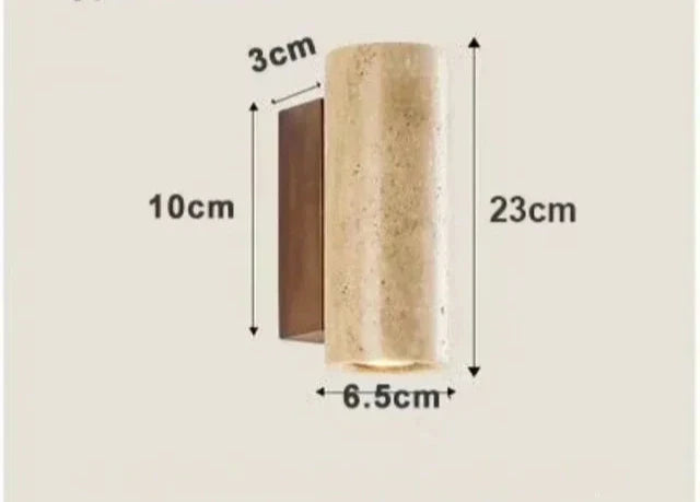 StoneGlow - Lámpara de pared moderna con aspecto de piedra natural para sala de estar y dormitorio