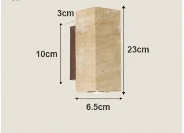 StoneGlow - Lámpara de pared moderna con aspecto de piedra natural para sala de estar y dormitorio