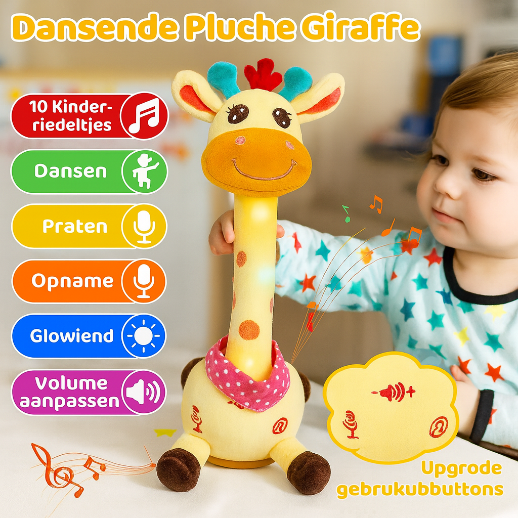 Speelgoed Pluche Interactief Muziek Knuffel Dansende Giraffe Baby Toy