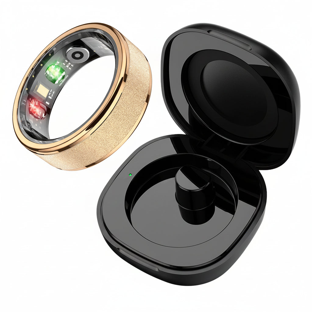 Smart Ring Health Monitoring Charging Case