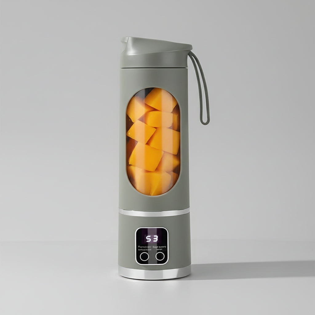 Liquidificador Portátil Recárregavel por USB para Sumos de Frutas em Casa e em Viagem