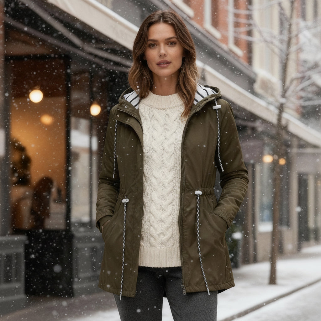 Dames Regenjas Lange Waterdichte Jas Voor Alle Seizoenen