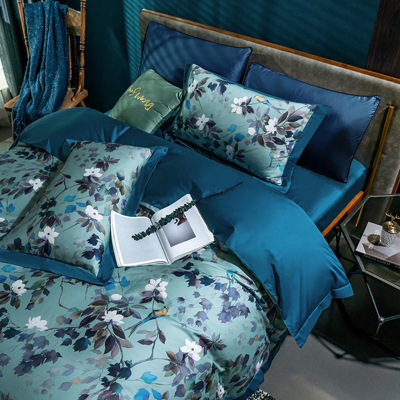 Watercolor Bloom Duvet Cover Set - Egyptian Cotton