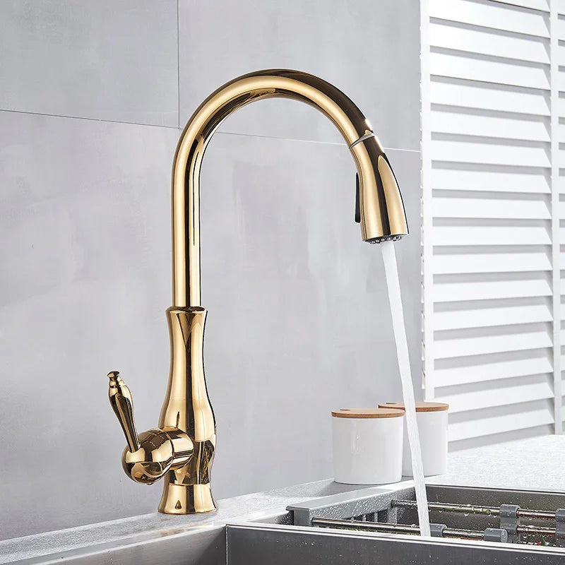 GoldFlow – Rubinetto da cucina dorato