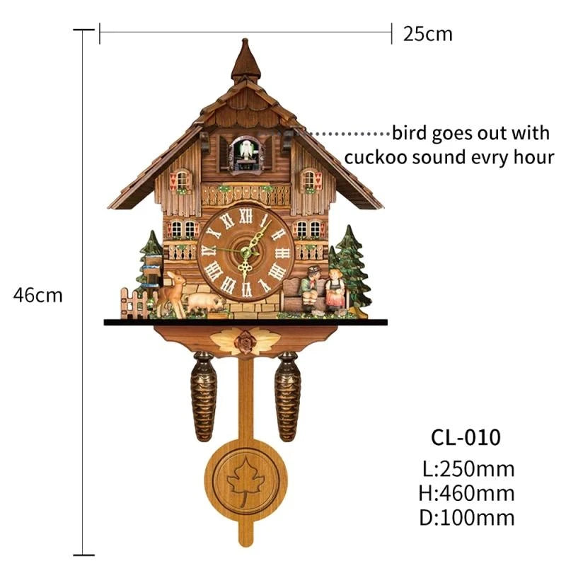 RetroTime - Wooden Cuckoo Clock for a Timeless Atmosphere