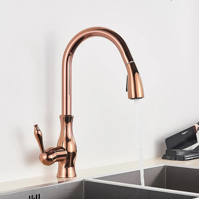 GoldFlow – Rubinetto da cucina dorato