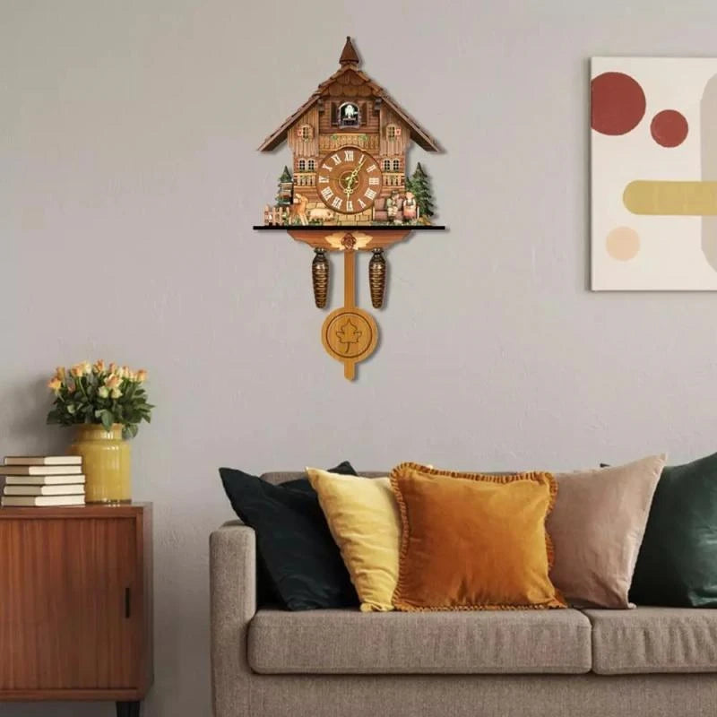 RetroTime - Wooden Cuckoo Clock for a Timeless Atmosphere