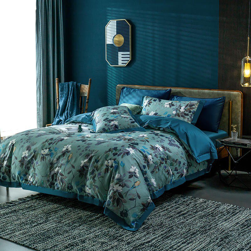 Watercolor Bloom Duvet Cover Set - Egyptian Cotton