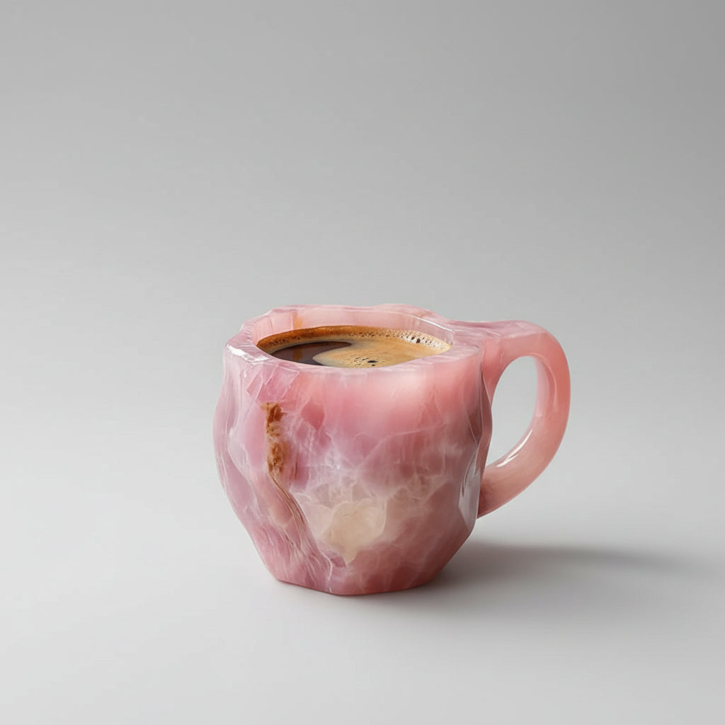 Caneca Cerâmica Pedra Natural Design Luxuoso Caneca de Café Decorativa