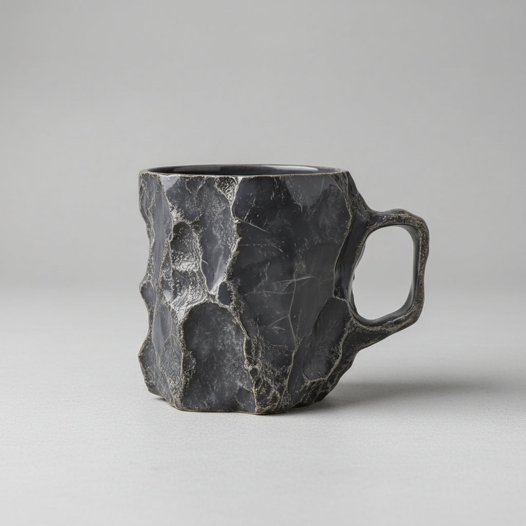 Caneca Cerâmica Pedra Natural Design Luxuoso Caneca de Café Decorativa