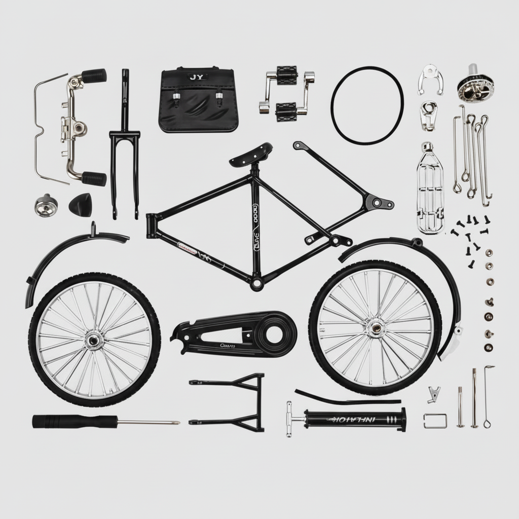 Modelo de bicicleta para fazer em casa Modelo em escala Brinquedo Criativo Divertido