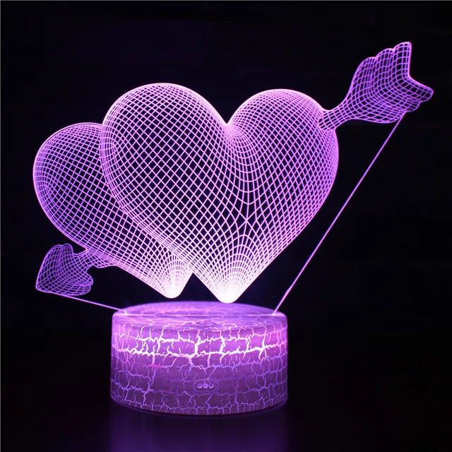 LoveGlow - Romantische LED Hart Nachtlamp met Kleurverandering en Afstandsbediening