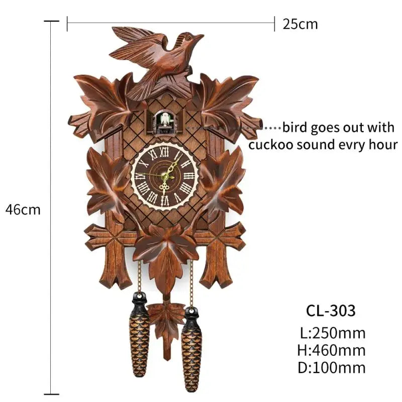 RetroTime - Wooden Cuckoo Clock for a Timeless Atmosphere
