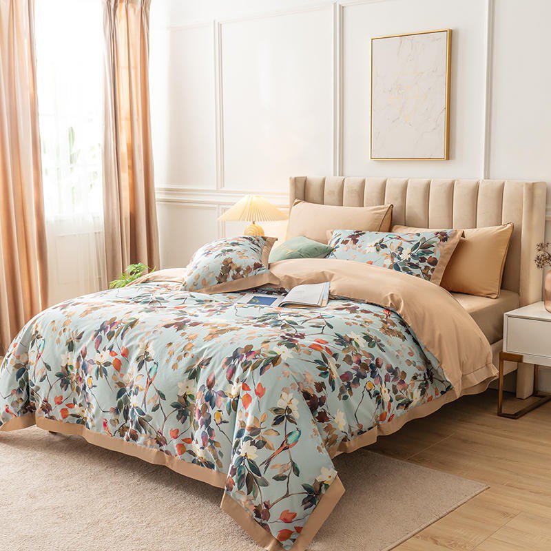 Watercolor Bloom Duvet Cover Set - Egyptian Cotton