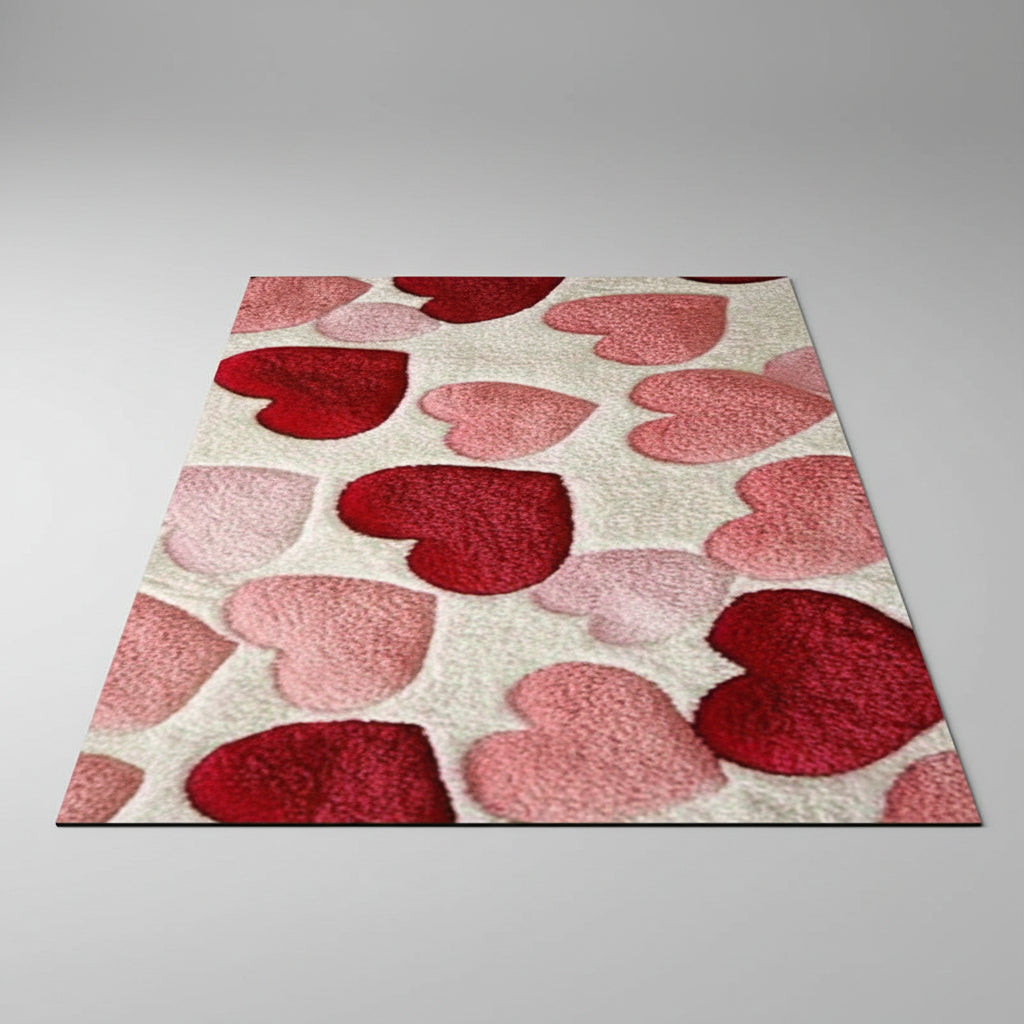 Romantic Heart Rug Valentine's Day Perfect Living Room