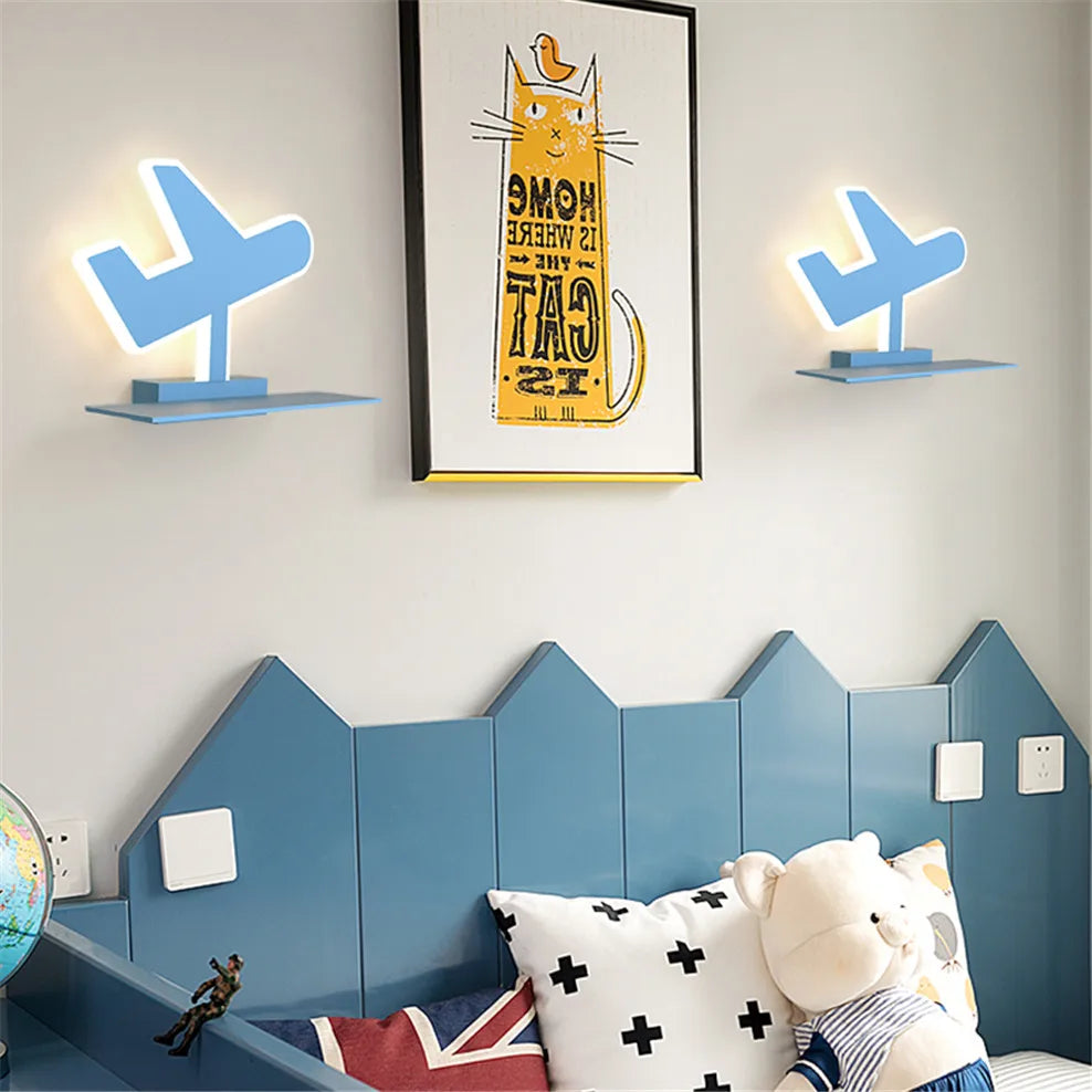Kinderplane Wandlamp - Cartoon LED Verlichting