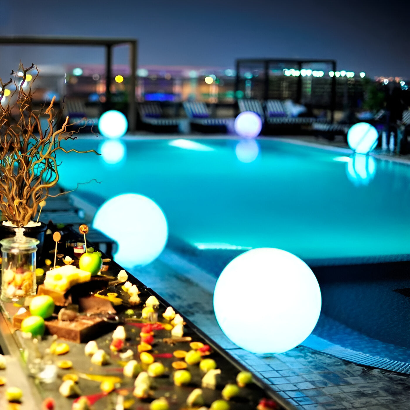 GlimmerSphere LED Buiten Decoratie - Kleurenwisselende, Waterdichte Zwevende Bollen