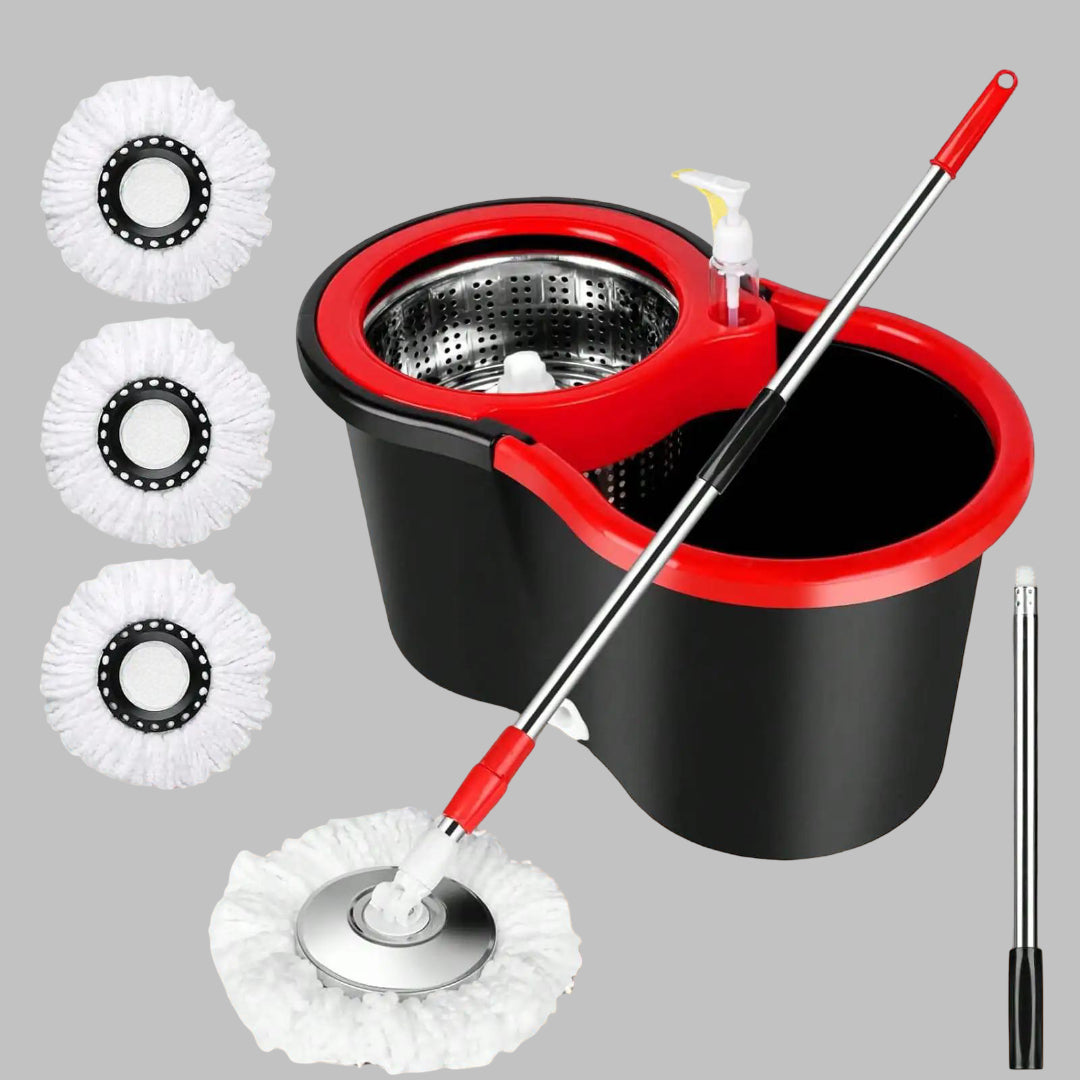 Conjunto de esfregona giratória com balde Sistema de balde Limpeza de pavimentos sem mãos