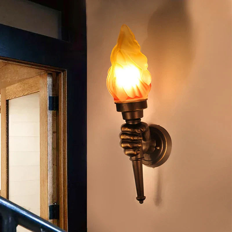 TorchGlow - Lámpara de pared industrial vintage – Lámpara de pared creativa