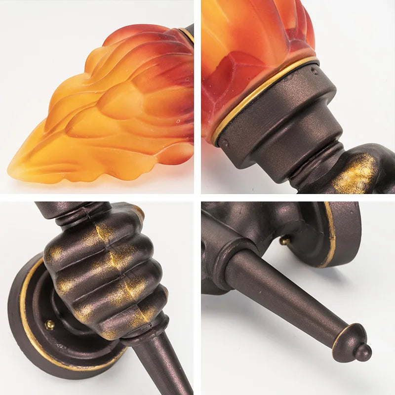 TorchGlow - Lámpara de pared industrial vintage – Lámpara de pared creativa