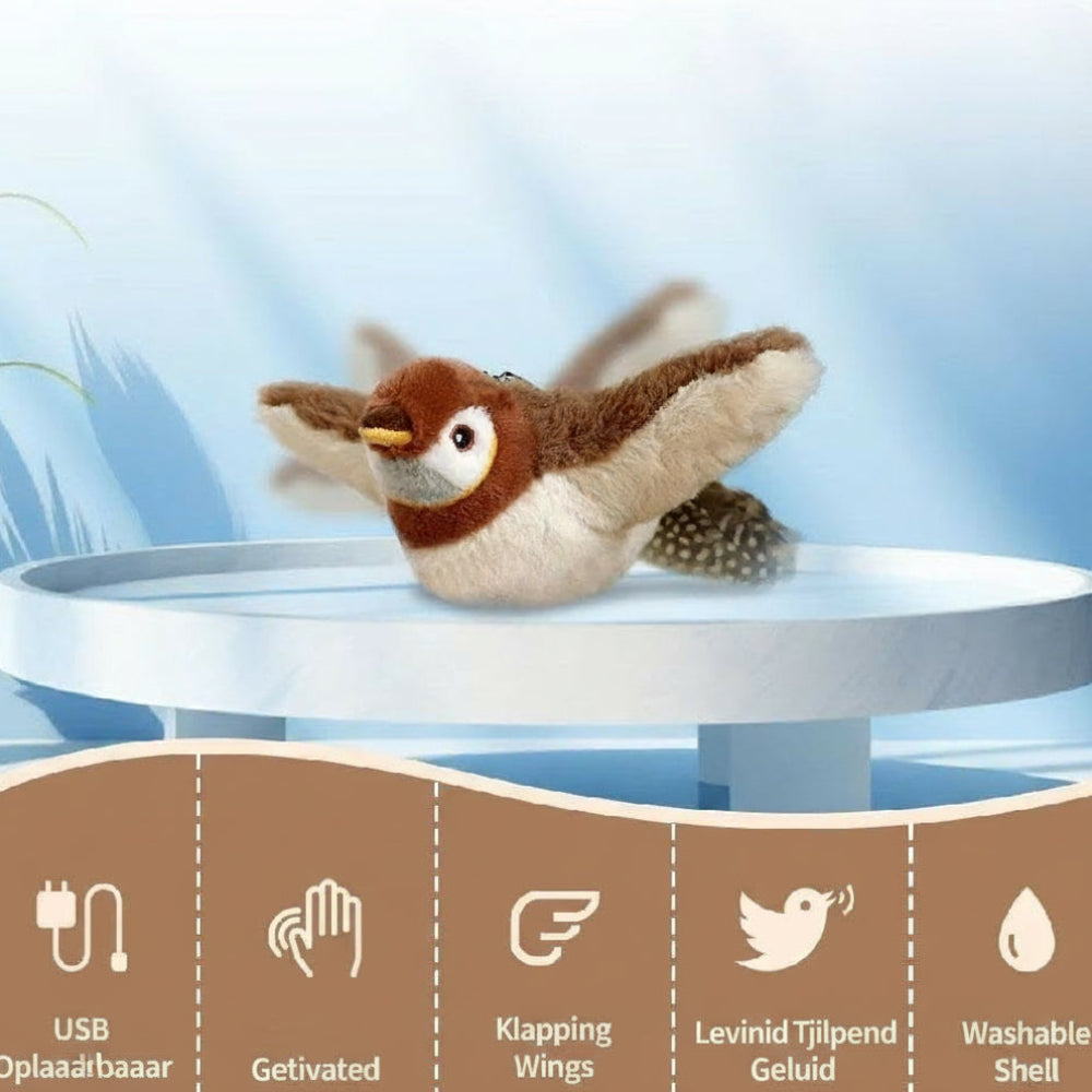 Interactive Cat Toy Bird with Realistic Sounds and Flapping Action 2