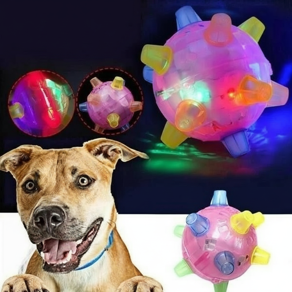 Interactive LED Dog Toy Jumping Ball for Active Play 1