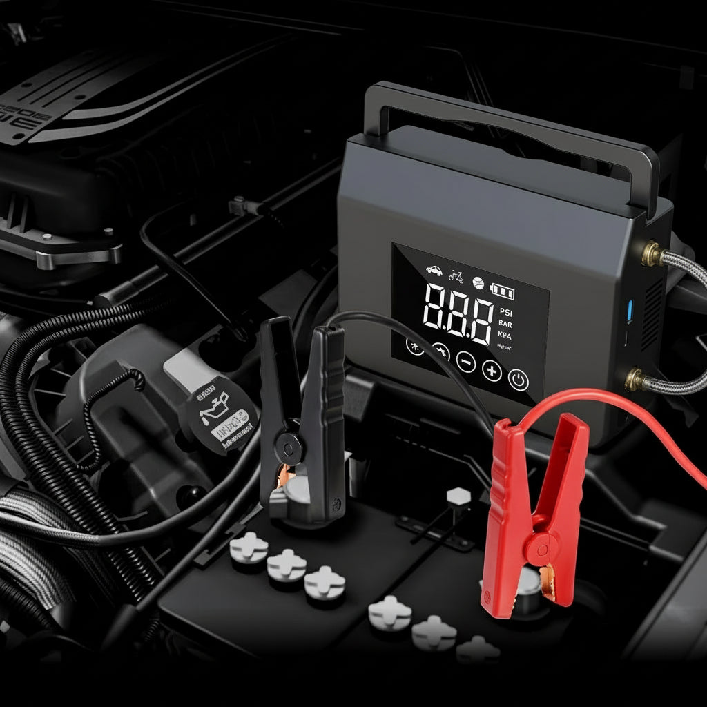 Jumpstarter Draagbaar 4000A Compressor Powerbank Auto Start Set