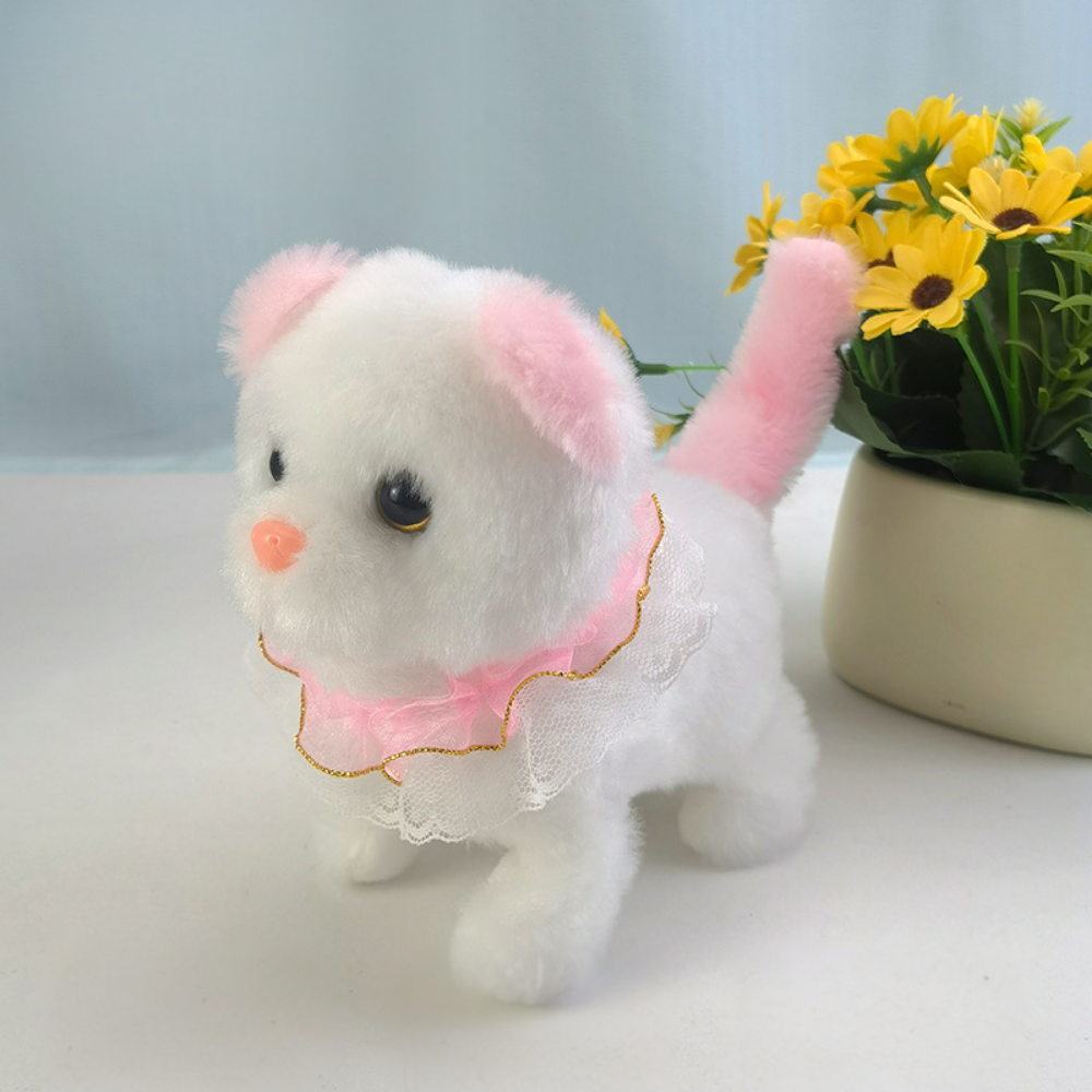 Kat Brinquedo Interativo Peluche Robô Gatinho Cinzento Realista