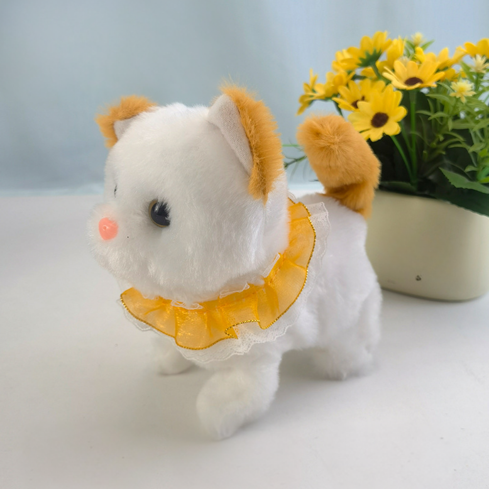 Kat Brinquedo Interativo Peluche Robô Gatinho Cinzento Realista