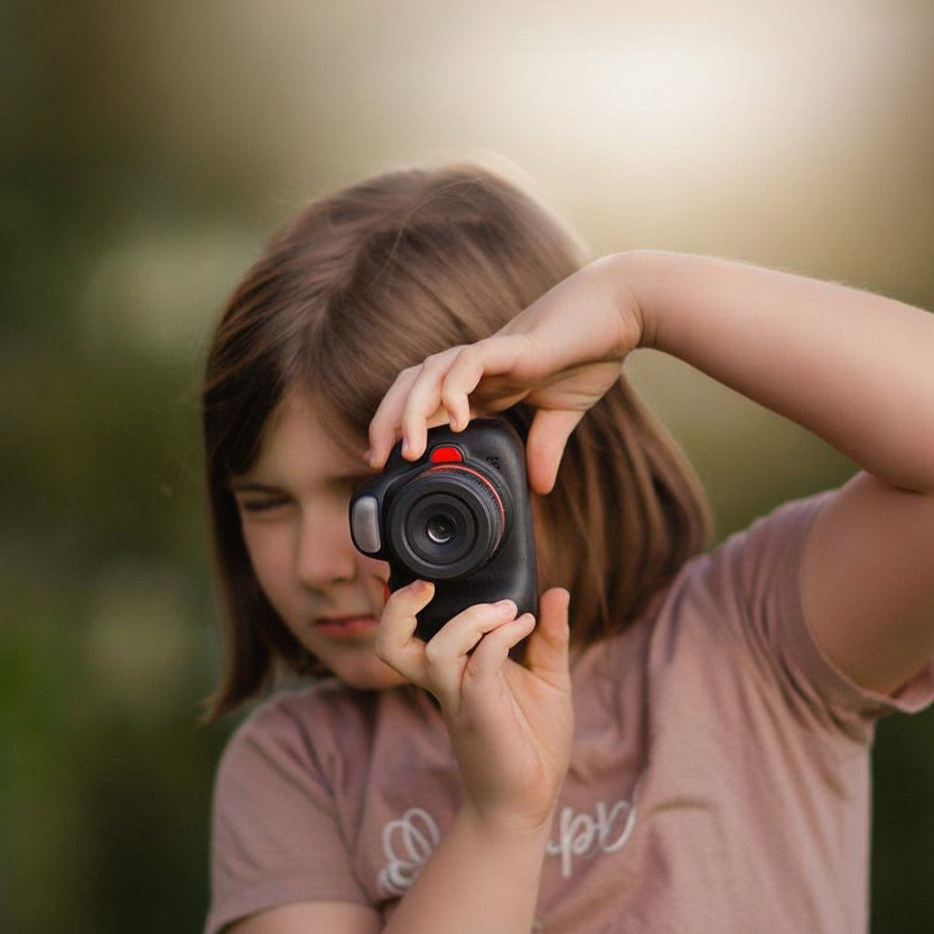 Câmara Digital Crianças Mini Fotógrafo Duas Lentes