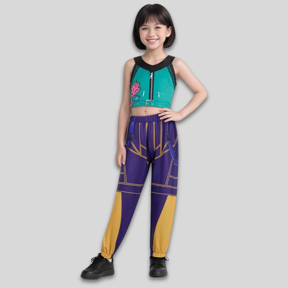 Kids Pop Singer Dance Costume Set K-Pop Inspired Outfit for Parties 3