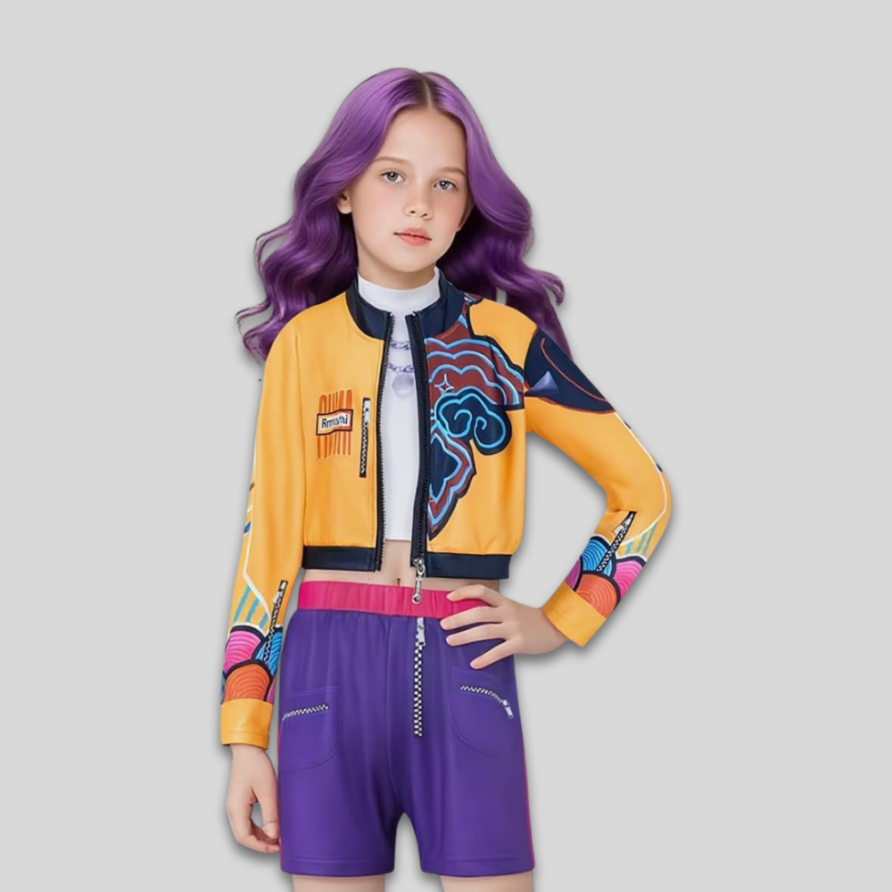 Kids Pop Singer Dance Costume Set K-Pop Inspired Outfit for Parties 8