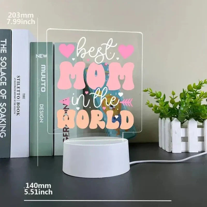 LumiArt - Kleurrijke Acryl Nachtlamp met LED – Personaliseerbare Decoratieve Lamp