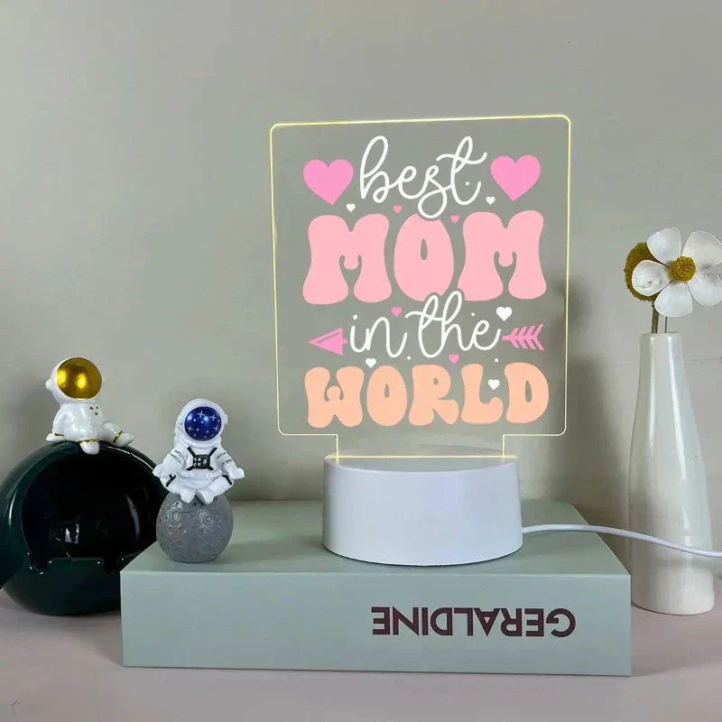 LumiArt - Kleurrijke Acryl Nachtlamp met LED – Personaliseerbare Decoratieve Lamp