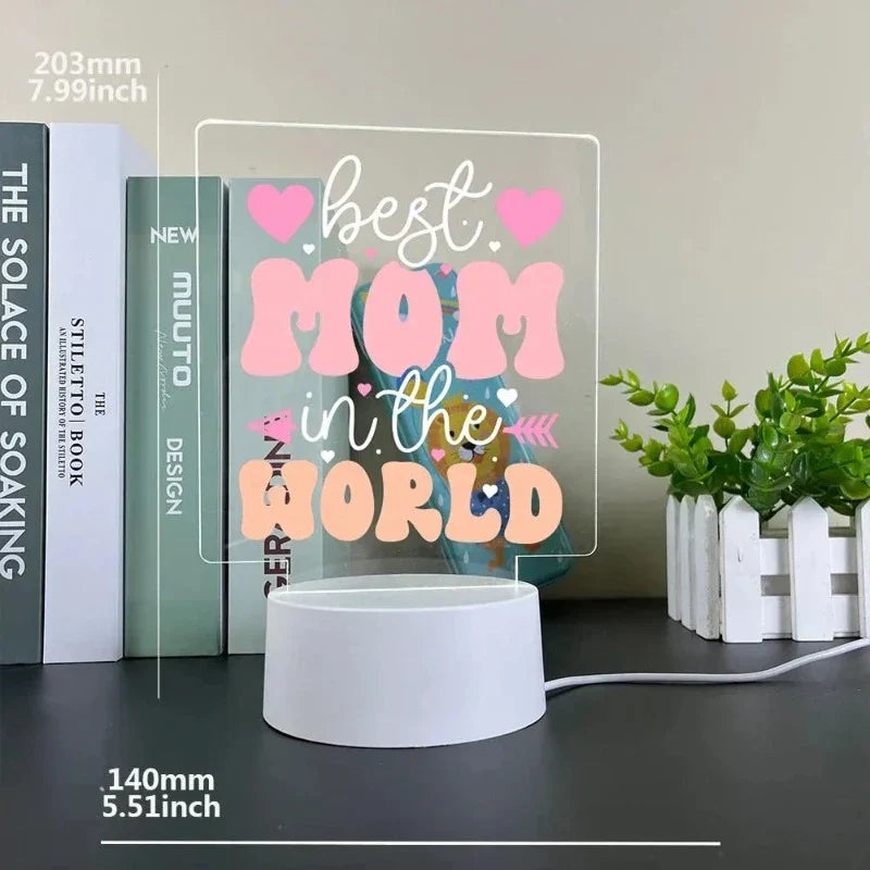 LumiArt - Kleurrijke Acryl Nachtlamp met LED – Personaliseerbare Decoratieve Lamp