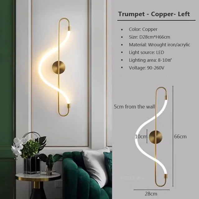 LumiForge - Lámpara de pared moderna de hierro
