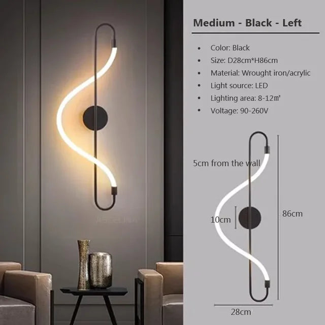 LumiForge - Lámpara de pared moderna de hierro