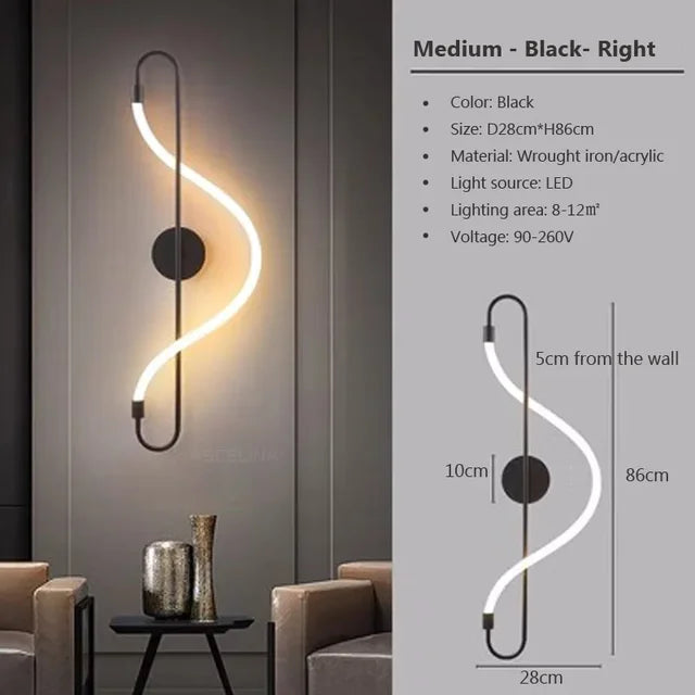 LumiForge - Lámpara de pared moderna de hierro