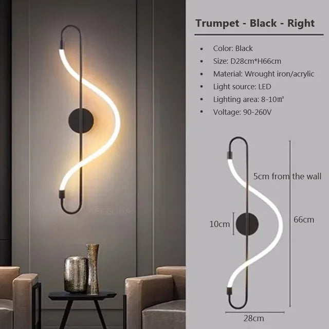 LumiForge - Lámpara de pared moderna de hierro