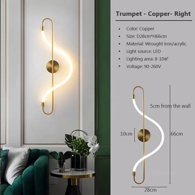 LumiForge - Lámpara de pared moderna de hierro